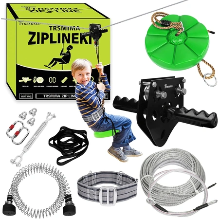tt trsmima 100 ft zipline kits for backyard.webp